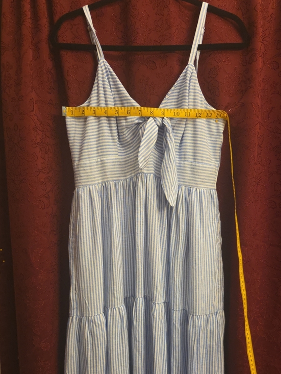 CECELIA NEW YORK Dresses & Skirts - CECILIA NEW YORK Blue and White Striped Tie-Front Midi Sundress